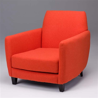 ON SALE Seriena Barcelona Sofa/Accent Chair upholstered in Orange-red/Purple faux wool