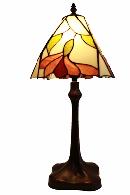 Tiffany Table Lamp 10 inch Modern Flower Design Glass Lamp Shade with Zinc Base